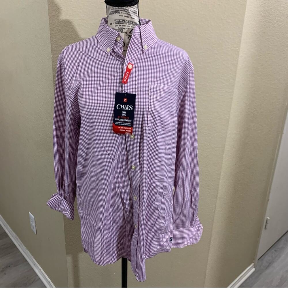 Chaps ultimate cooling buttonโ down shirt small